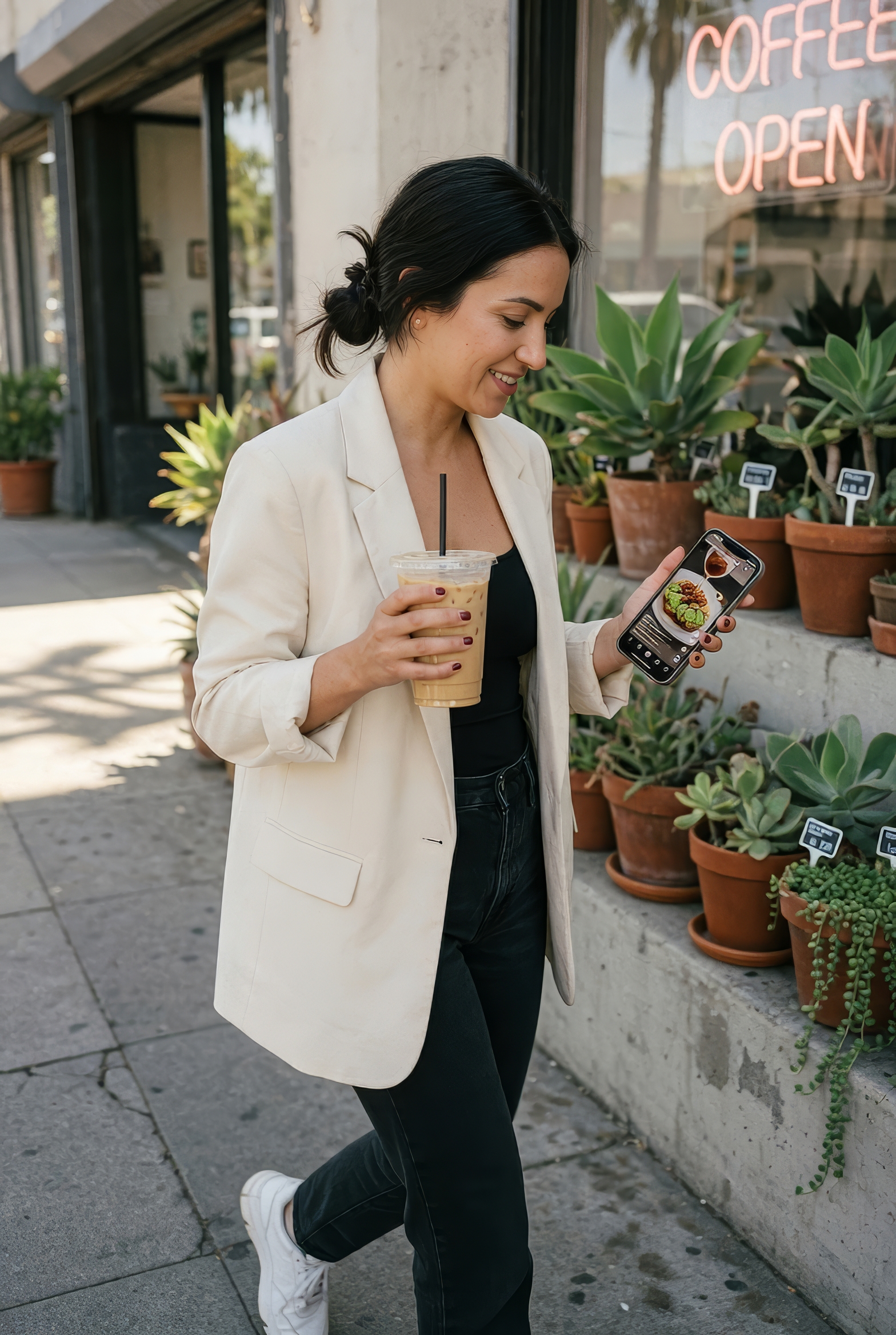 Sarah lifestyle portrait — Silver Lake sidewalk
